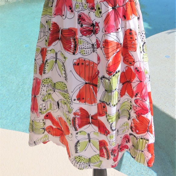 Nanette Lepore Silk Butterfly Dress Size 6 - Picture 6 of 7